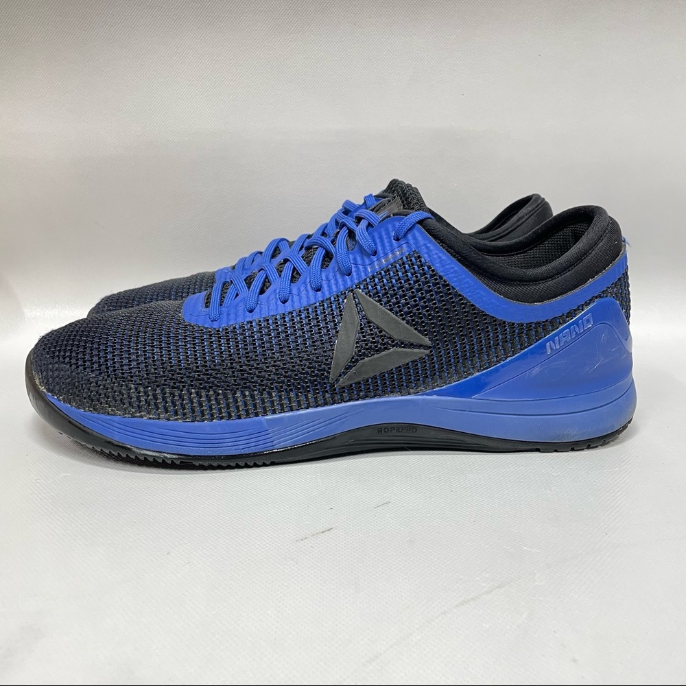 Reebok CrossFit Nano 8 GS Black Blue Training Shoes DV5595 Mens Size 9.5